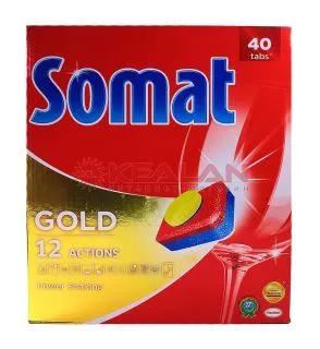 SOMAT таблетки для посудомоечной машины, голд табс, 40 шт.