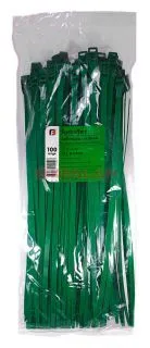Fortisflex КСГ 8х400 стяжки разъемные с горизонтальным замком, зеленые, 100 шт.