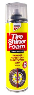 KANGAROO Tire Shiner Clean&Black пенный очиститель-чернитель шин, 650 мл.
