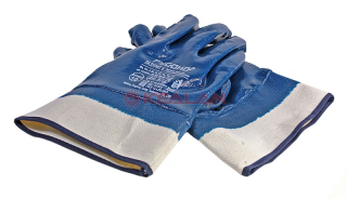 РУСОКО ЛАЗУРИТ К перчатки защитные с полным нитриловым покрытием, манжет - крага, размер 10/XL