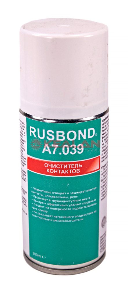 RusBond А7.039 очиститель контактов, спрей 200 мл.