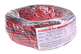 Magnum 2x0.5 мм² провод монтажный черно-красный, медный, 100 м. 