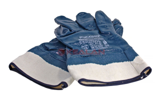 РУСОКО КВАРЦ К перчатки защитные с полным нитриловым покрытием, манжет - крага, размер 10/XL