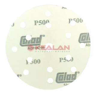 Colad диск абразивный, шлифовальный, Р500, D150, 8+6+1 отверстие