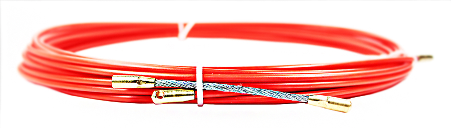 REXANT 47-1010 протяжка кабельная, красная, 3,5 мм, длина 10 м.