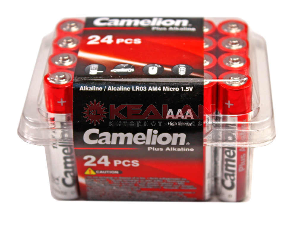 Camelion AAA/LR03 алкалиновая батарейка в блистере, 24 шт.
