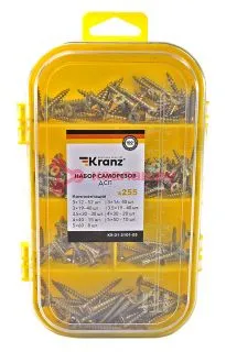 KRANZ набор саморезов для ДСП (255 шт/уп)