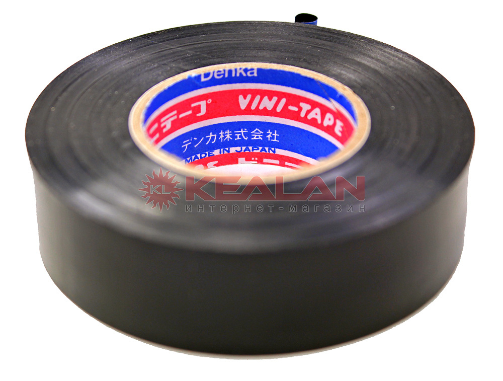 Denka Vini-Tape 246 изолента огнезащитная, черная, ПВХ, 0,11 мм, 19 мм, 25 м.