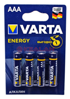VARTA ENERGY AAA батарейка, 4 шт.