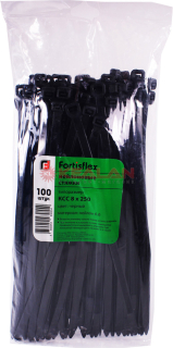 Fortisflex 250x7,6B стяжки кабельные, черные, 100 шт.