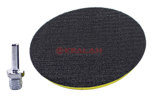 KRANZ насадка для дрели и УШМ с липучкой и адаптером, 125 мм,10 мм, мягкая