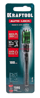KRAFTOOL AUTO-LOCK ударный адаптер для шуруповертов, 100 мм.
