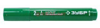 ЗУБР МП-300 заостренный перманентный маркер зеленый, 2 мм.