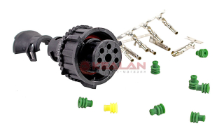 CARGEN AX5274S разъем байонет (розетка) 9800681 (8pin) 8 контактов с прямым адаптером, задних фонаре