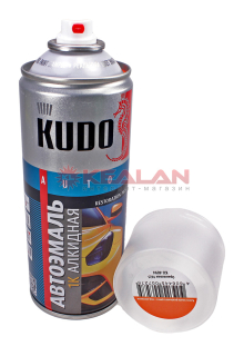 KUDO KU-4094 1К автоэмаль алкидная, оранжевая, цвет 1025, 520 мл.