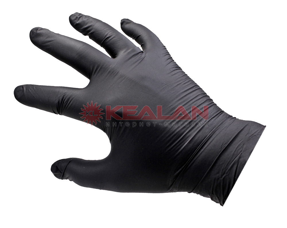 LR перчатки нитриловые, черные, XL, 100 шт.