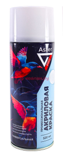 ASTER AP-040 краска-спрей акриловая, белый глянцевый, 520 мл.