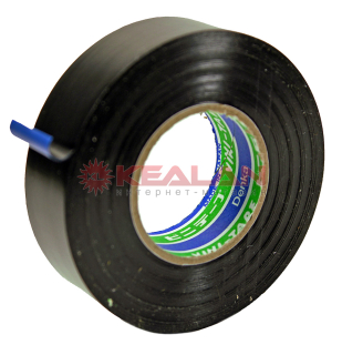 Denka Vini-Tape 232 изолента черная, для жгутования, черная, ПВХ, 0,1 мм, 19 мм, 25 м.