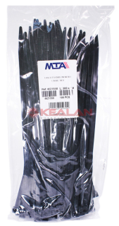 MTA 300*7.8 хомут-стяжка пластиковый черный, 100 шт.