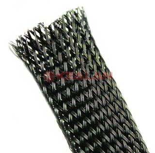 TEC SB-ES-20-Black гибкая черная оплетка для кабеля, диаметр 20 мм.