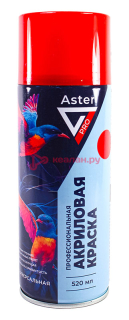 ASTER AP-006 краска-спрей акриловая, красный, 520 мл.