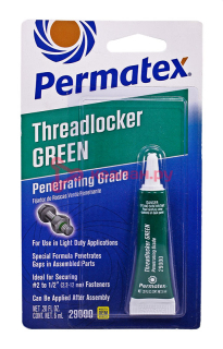 Permatex 29000 фиксатор резьбы проникающий, средняя фиксация, зеленый, 6 мл.