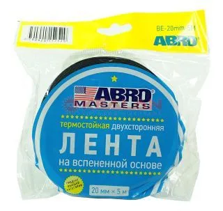 ABRO MASTERS BE-20mm-5M лента клейкая двухсторонняя, 20 мм, 5 м.