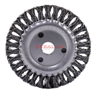 KRANZ щетка дисковая для УШМ, крученая стальная проволока,150 мм, отв. 22,23 мм