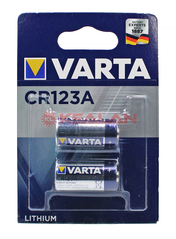 VARTA PROFESSIONAL CR123A литиевая батарейка, 2 шт.