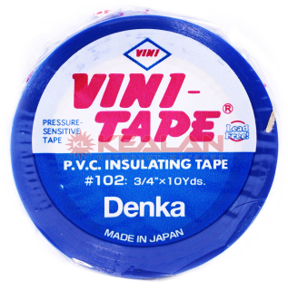 Denka Vini Tape изоляционная лента, синяя, 19 мм, 9 м.
