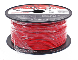 REXANT 01-6514 автомобильный провод одножильный красный, 0,5 мм², 100 м.