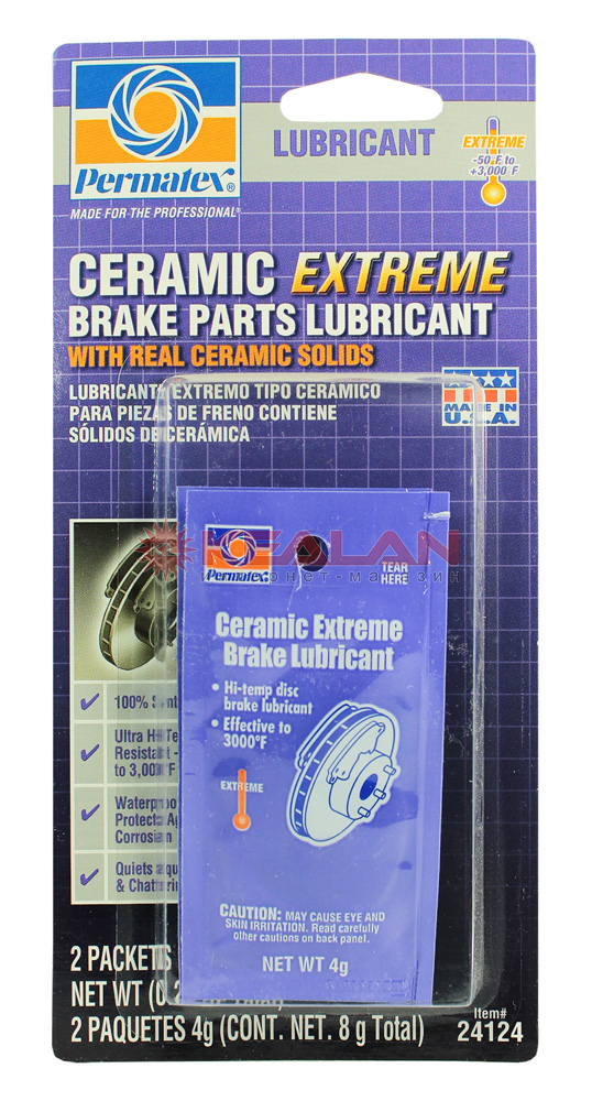 Permatex 24124 смазка для экстремально эксплуатируемых тормозных узлов