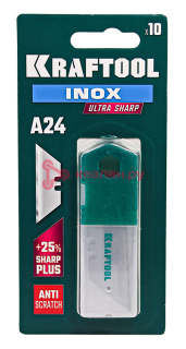 KRAFTOOL INOX-A24 нержавеющие трапециевидные лезвия, 10 шт.