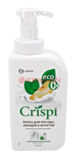 GRASS CRISPI пенка для мытья посуды с соком груши и экстрактом базилика, 550 мл.
