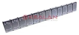 TECH K097 стальные самоклеящиеся грузики с никелированным покрытием Zn, 12 х 5 г, 60 г, 50 шт.