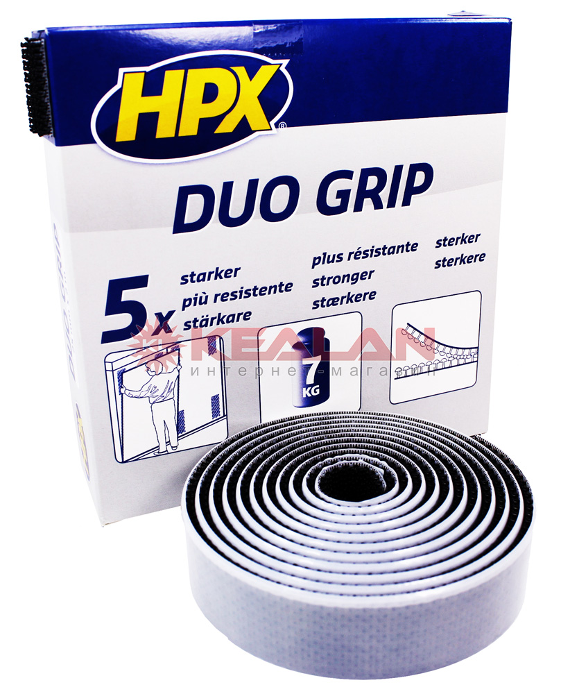HPX DG2502 лента-застежка DOU-GRIP,  черная,  25 мм, 2 м.