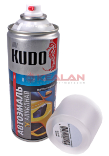 KUDO KU-4008 1К автоэмаль алкидная, снежно-белая, цвет, 202, 520 мл.