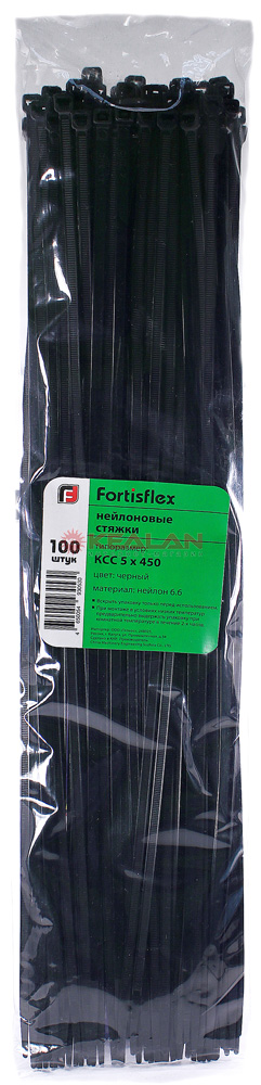 Fortisflex 450x4,8B стяжки кабельные, черные, 100 шт.