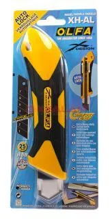 OLFA OL-XH-AL X-design с выдвижным лезвием, двухкомпонентный корпус, 25 мм.
