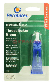 Permatex 29000 фиксатор резьбы проникающий, средняя фиксация, зеленый, 6 мл.