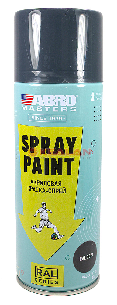 ABRO MASTERS SP-RAL-7024-RE краска-спрей акриловая, графитовый серый, 226 г.