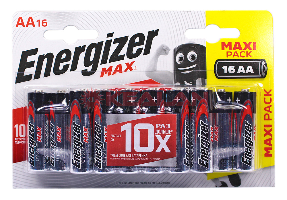 Energizer MAX LR06 AA алкалиновая батарейка, 16 шт.