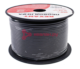 REXANT 01-6506 автомобильный провод одножильный черный, 0,75 мм², 100 м.