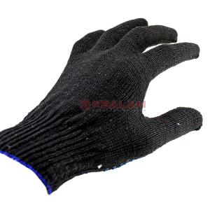 SIZN перчатки рабочие черные ХБ с ПВХ точка, 4 нити