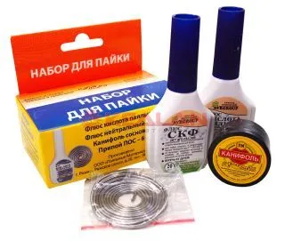 Набор для пайки Универсальный, 4 предмета в коробке