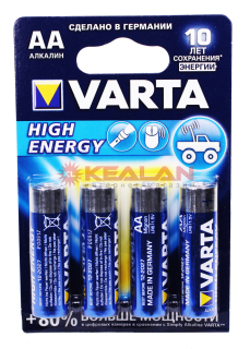 VARTA HIGH ENERGY AA батарейка, 4 шт.