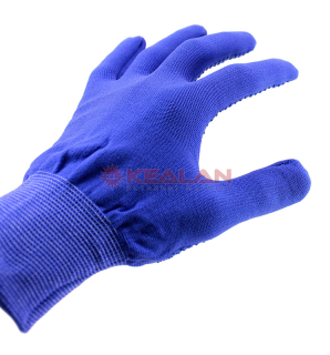 SIZN перчатки нейлоновые с ПВХ синие, микроточка