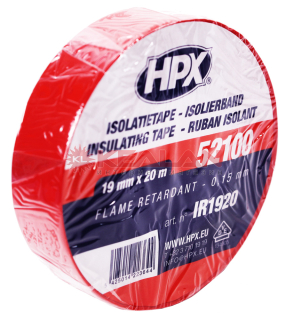 HPX IR1920 изоляционная лента ПВХ VDE, красная, 19 мм, 20 м.