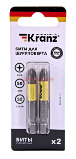 KRANZ бита для шуруповерта PH3х50 мм (2 шт./уп.)