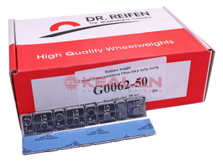 DR. REIFEN G0062-50 грузики самоклеящиеся свинцовые, ширина ленты 19 мм, 50 шт.